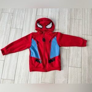 Spider man hooded zipper sweater, size S